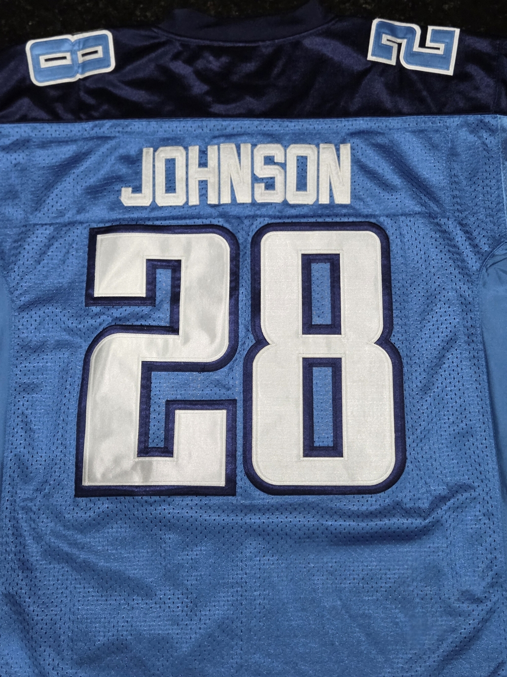 Vintage Tennessee Titans Chris Johnson "On Field", "Stitched", New With Tags. XL